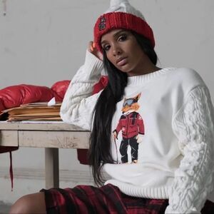 Akoo Slick Patrol Textured Knit Crew Neck Sweater Unisex